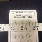 Vintage Lady Fashion Buttons Size 18 White Nos 12 card Made In Usa Original Box