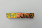 Fused Large Multicolor Handcrafted Dichroic Glass Genuine French Hair Barrette