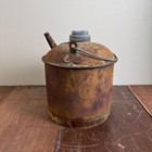 Rusty Embossed Eagle Railroad Kerosene Can With Spout Lid Handle Farmhouse Decor