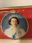 Vintage Majesty Queen  Elizabeth Ii Coronation Candy Tin  Souvenir 1953
