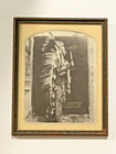 Antique Native American Indian Framed Photograph Of Cultus George 1880 s