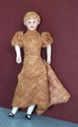 Dollhouse Doll  Antique German Bisque Lady W Bun