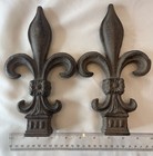 Fleur De Lis Finial  Cast Iron  Spear  Finial  Ornamental Fence Topper  Decor