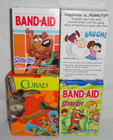 4 New Pks Kids Adhesive Bandages   Band-aid Scooby-doo   Curad Shrek   Peanuts