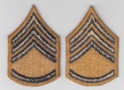 Pair Vintage Korean War Era Us Army Staff Sergeant Rank Chevron Insignia Patch