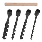 4 Pcs Hand Auger Wood Drill Bushcraft Gear Survival Tools For Dowel Holes
