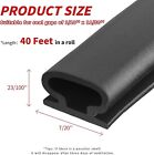 20 40 Ft Rubber Weather Stripping Door Seal Strip Self-adhesive Backing D-shape