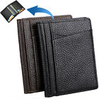 Rfid Mens Slim Front Pocket Wallet Leather Bifold Id credit Card Holder Purse Us