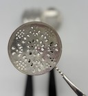 Vintage Silver Plate Wood Handle Serving Fork Spoon   Tomato Server  A1 Rogers