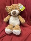 Spark Create Imagine Plush Teddy Bear Cuddle Animal Rattle Crinkle Brown   White