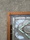 Vintage Stained Glass Window Panel Framed Peace Dove 23    X 18 5    Beveled Slag