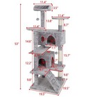 Large Indoor Cat Tree Condo With Sisal Scratching Posts   Playhouse