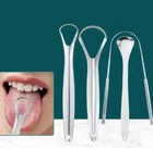 4pack Stainless Steel Tongue Scraper Oral Cleaner For Adults Reusable