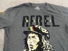 Bob Marley Catch A Fire Shirt Mens Large Gray Rebel Music Graphic Reggae