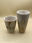 2 Original Antique California Gold Miner s Refining Crucibles From A  49er Town