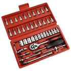 48 Pcs Socket Wrench Set 1 4  Drive Ratchet Metric Kit Garage Car Repair Tool Us