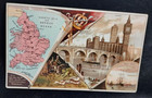 1889 Trade Card Arbuckle Coffee England London Royal Navy Fox Hunt Map Countries