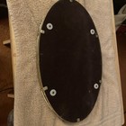 Vtg Oval Mirror Vanity Tray Gold Railed 9    X 13   