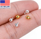 60pcs Ball Mixed Stopper Crimp Beads For Jewelry Making  4 7x3 1mm Brass