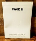 1986  psycho 3  Anthony Perkins Horror Press Kit With  12  Photos In Folder