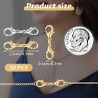 10 Pcs Double Lobster Clasp Necklace Chain Extenders Bracelet Clasp Connector   