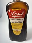 Vtg Lysol Brown Amber Glass Bottle Concentrated 99  12  Oz Metal Cap Partial Use