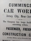 1873 Antique Print Advertising Cummings Car Works Railroad Cars Jersey City Nj 