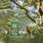 1pc Wild Bird Feeder Squirrel-proof Chew-proof Metal Bird Seed Feeder Outdoor Ha