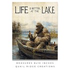 Sasquatch Bigfoot Art Print 8x10 Hunting Fishing Cabin Lake House Wall Decor