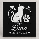 Pet Stone  Memorial  Grave Marker Granite Plaque  Headstone Dog Cat Memorial 6x6