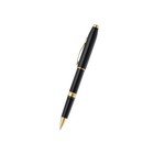 Cross Foundry Glossy Black Lacquer Rollerball Pen With Pvd Gold Appointments