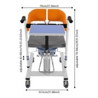 Adjustable Hydraulic Patient Lift Wheelchair Transfer Nursing Chair 180  backrest
