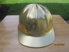 Vtg Superlite Fibremetal Lightly Used Factory A  Gold Color Half Brim Hard Hat