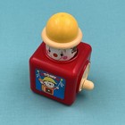 Vintage Tomy Jack In The Box Clown Toy Wind Up Musical Pop Up  works  1981 80s