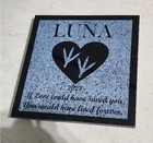 Pet Stone  Memorial  Grave Marker Pet Grave Stone  Headstone Bird Memorial 6x6