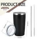 16 Pack Stainless Steel Tumblers Insulated Vacuum Travel Mug 20oz Black Youke