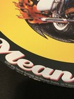 Round Tin Sign     live To Ride hog Wild mean Machine    2001 Kool Collectibles