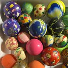 134 Vintage Bouncy Rubber Super Balls Ball Lot Various Patterns  Colors   Sizes