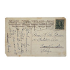 Antique Postcard Thanksgiving Turkey Dinner Roses Victorian Germany Vintage 1908