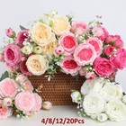 Artificial Peony Silk Flowers For Arrangement Wedding Bouquet Home Party Outdoor