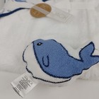 Lila   Jack Baby Unisex Hooded Terry Cloth Bath Towel White Blue Whales Sponge