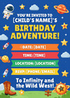 Editable Space   Western Birthday Invitation Template Kids Party Printable Canva