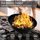 Todlabe Carbon Steel Wok  13-inch  Pre-seasoned  Steeltop Wok 