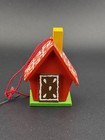 Vintage Steinbach Germany Gingerbread House Red Wooden Wood Christmas Ornament