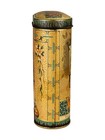 Daher England Vintage Girl With Flowers And Fruit Metal Wafer Tin Box Container
