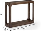 Plank beam Forma Console Table Walnut 46 Inch With Shelf
