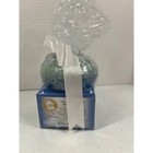 Yankee Candle Blue Summer Sky 12 Tea Lights   Crackle Glass Holder Gift Set