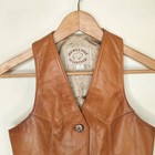 Vintage Jekyll s Hide Leather Vest Kids Size 7 Brown Western Made In Usa