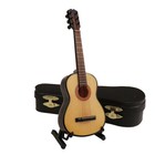 1set Dollhouse Miniature 1 12 Scale Guitar With Stand Doll House Music Furniture