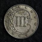 1853 Three Cent Silver Piece Au E169 Sifk
